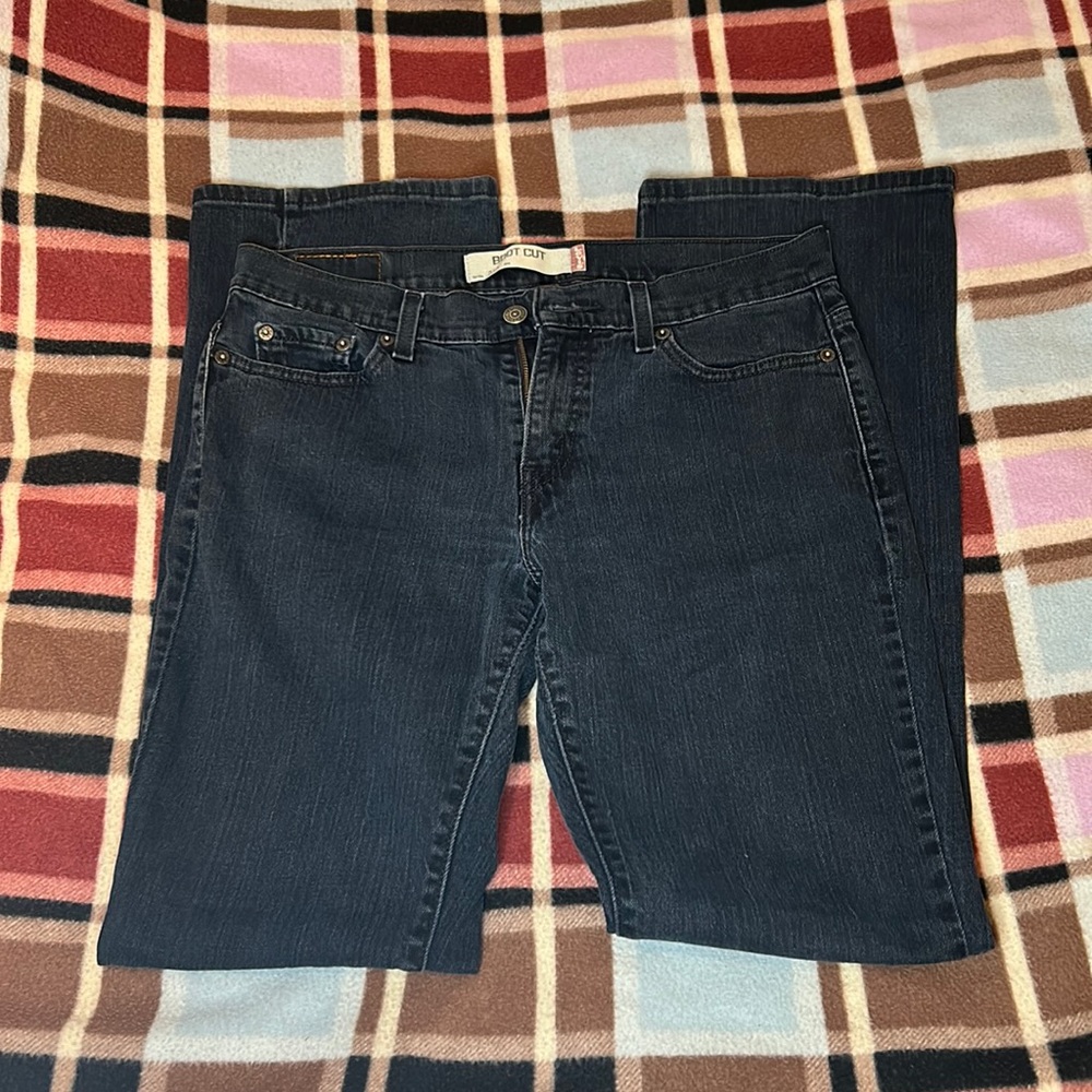 Levi’s, Black, Bootcut, Stretch. Size 10L